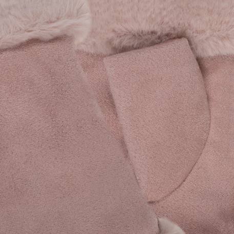 Mitaines  suédine bords fourrure doublées fausse fourrure Rose 2 - vertbaudet enfant 