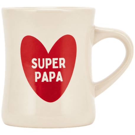 Mug super papa Rouge, écru 1 - vertbaudet enfant 