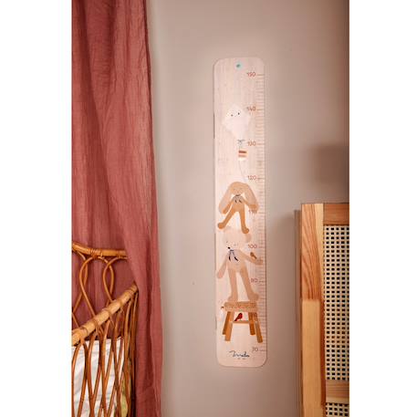 Toise en bois ours naturel Beige 3 - vertbaudet enfant 