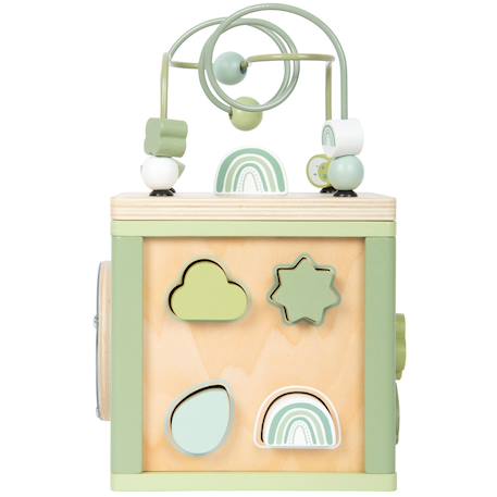 Cube de motricité en bois Bleu+Rose+Vert 18 - vertbaudet enfant 
