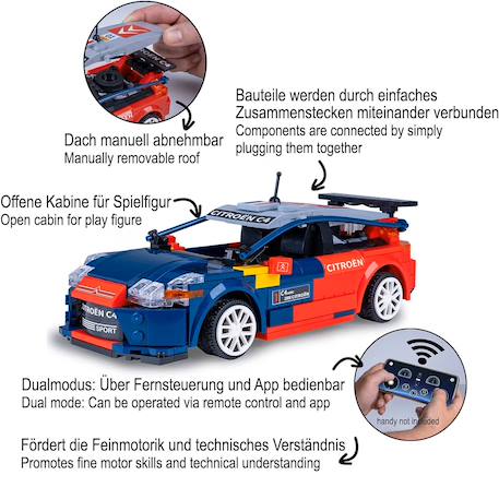 Voiture citroën c4 wrc 329 pièces Bleu 4 - vertbaudet enfant 