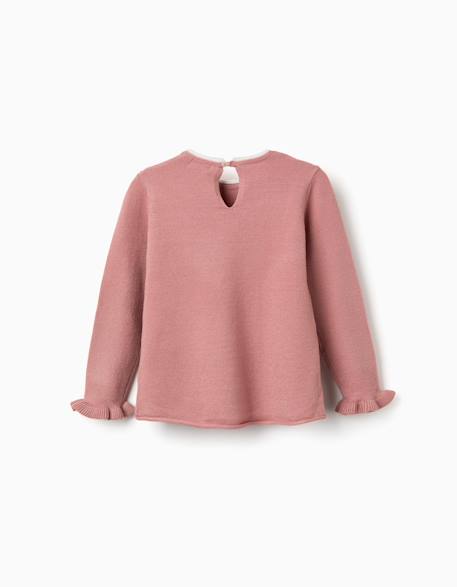 Pull en maille avec cœur jacquard Rose 2 - vertbaudet enfant 