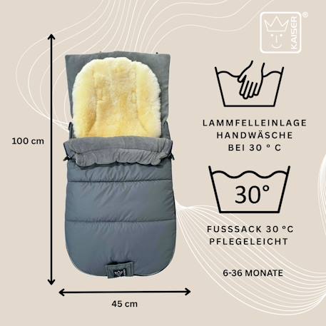 Chancelière pour poussette Sheep anthracite 5 - vertbaudet enfant 