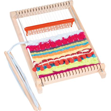 Métier à tisser en bois 17 cm Beige 4 - vertbaudet enfant 