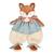 Doudou plat renard 29 cm Bleu+Rose 1 - vertbaudet enfant 