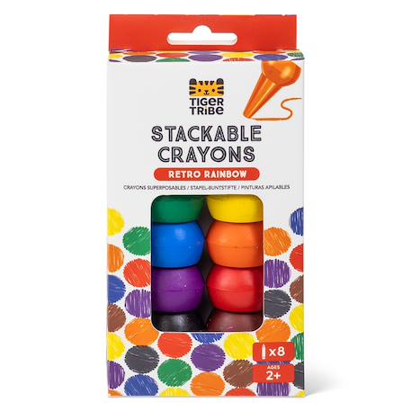 Crayons empilables arc-en-ciel Blanc 1 - vertbaudet enfant 