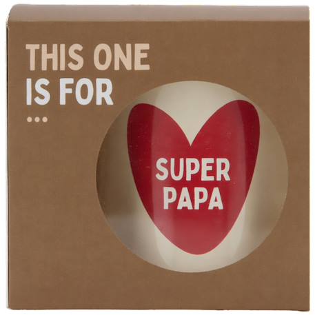 Mug super papa Rouge, écru 2 - vertbaudet enfant 