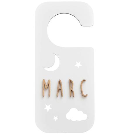 Accroche-porte personnalisable nuit Beige+Blanc 5 - vertbaudet enfant 