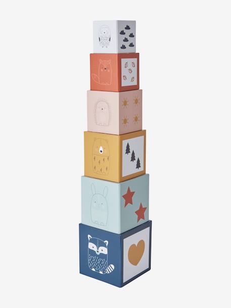 Tour de cubes + animaux en bois multicolore 6 - vertbaudet enfant 