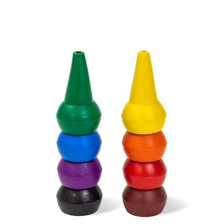 Crayons empilables arc-en-ciel Blanc 2 - vertbaudet enfant 