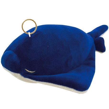 Porte-clé peluche nemu nemu eita la raie manta (18 cm) Bleu, blanc 1 - vertbaudet enfant 