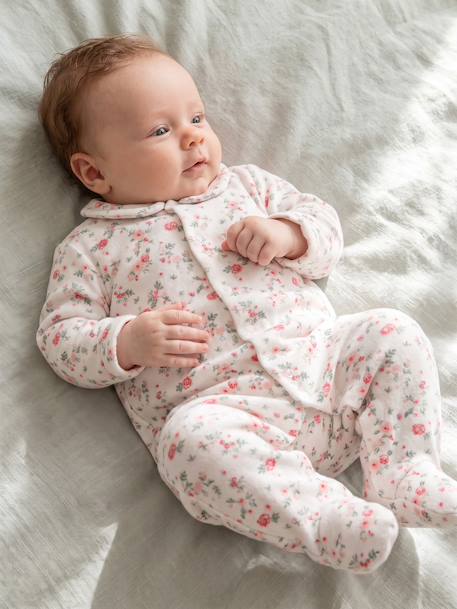 Lot de 2 dors-bien bébé ouverture devant cappuccino+rose pâle+vert sauge 12 - vertbaudet enfant 