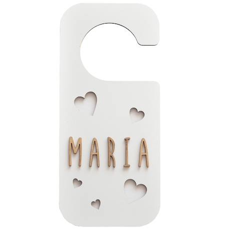 Accroche-porte personnalisable cœurs Beige+Blanc 3 - vertbaudet enfant 