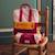 Trousse scolaire en velours high five Bleu marine+Rose 11 - vertbaudet enfant 