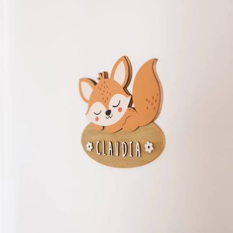 Plaque de porte personnalisable Beige+Blanc+Bleu+Gris+Jaune+Marron+Orange+Rose+Violet 24 - vertbaudet enfant 