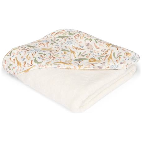 Cape de bain safari wonders (75 x 75 cm) Blanc, marron, vert 1 - vertbaudet enfant 