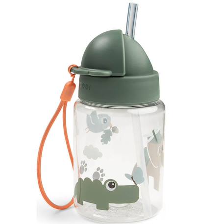 Gourde enfant avec paille intégrée – pratique, légère et facile à utiliser au quotidien Vert 2 - vertbaudet enfant 