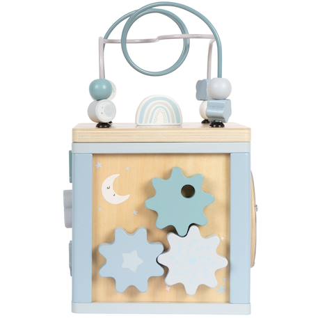 Cube de motricité en bois Bleu+Rose+Vert 4 - vertbaudet enfant 