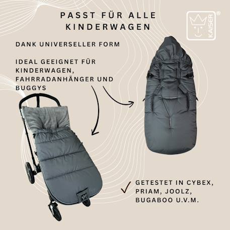 Chancelière pour poussette AKIKO Thermo anthracite 3 - vertbaudet enfant 