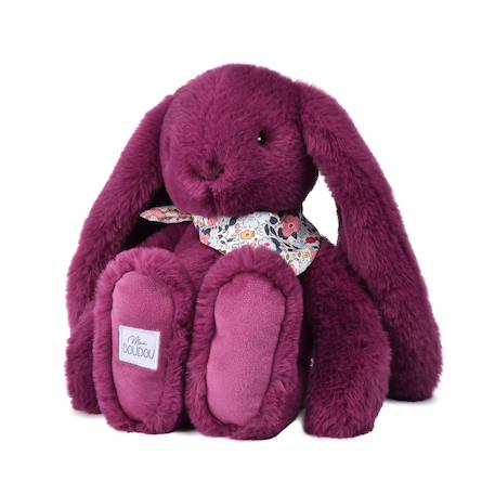Peluche lapin fleurette 35 cm Blanc+Bleu+Orange+Rose+Vert+Violet 31 - vertbaudet enfant 