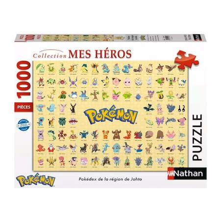 Puzzle pokédex de la région de johto 1000 pcs Blanc 2 - vertbaudet enfant 