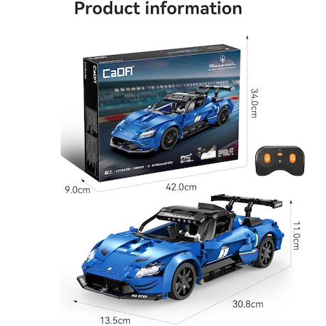 Voiture maserati gt2 549 pièces Bleu 2 - vertbaudet enfant 