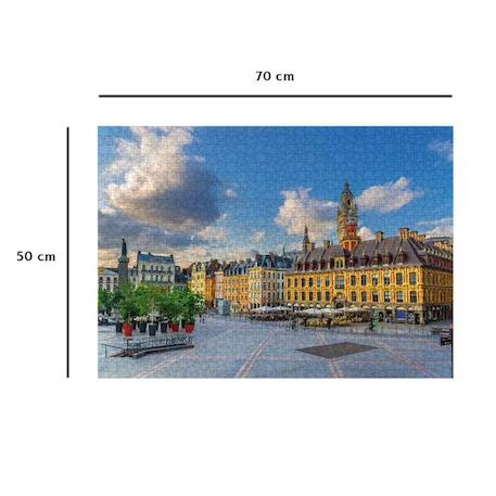 Puzzle grand'place de lille 1000 pcs Blanc 3 - vertbaudet enfant 