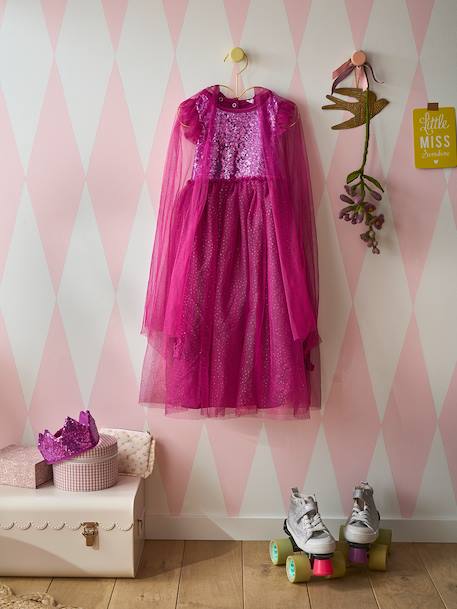 Déguisement de princesse avec voile et couronne bleu+doré+prune+rose 13 - vertbaudet enfant 