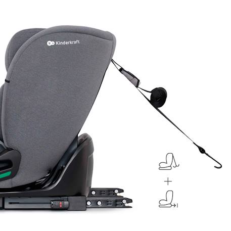 Siège auto Kinderkraft ONETO3 I-SIZE 76-150 cm dossier inclinable 5 positions + organisateur voiture Bordeaux+Gris+Noir+Vert 9 - vertbaudet enfant 