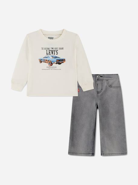 Ensemble garçon 2 pièces Blanc  / gris 1 - vertbaudet enfant 