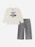 Ensemble garçon 2 pièces Blanc  / gris 1 - vertbaudet enfant 