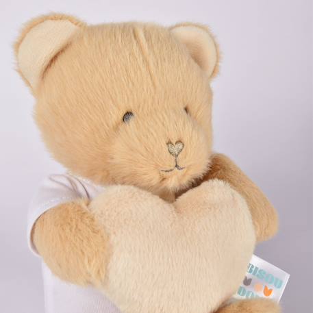 Peluche ours cœur unicef bisous doux (24 cm) Marron 6 - vertbaudet enfant 