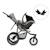 Poussette Tout-Terrain Kinderkraft HELSI 2 avec 3 Roues Gonflables Amorties, Dossier Allongé et Poignée Réglable Gris+Noir 10 - vertbaudet enfant 