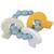 Hochet de dentition trousseau de clefs rose Bleu, jaune, vert d'eau+Rose, jaune, vert d'eau 3 - vertbaudet enfant 