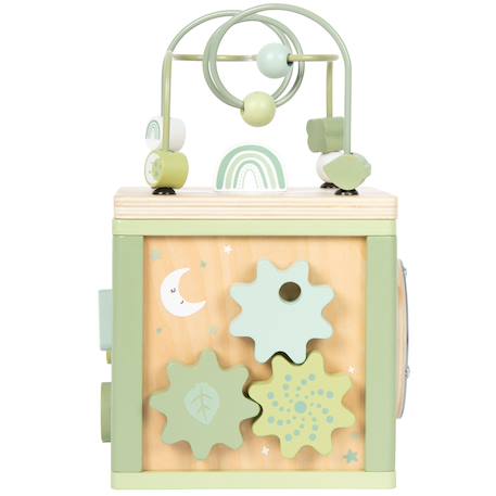 Cube de motricité en bois Bleu+Rose+Vert 16 - vertbaudet enfant 