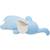 Peluche nemu nemu fanfan l'éléphant (58 cm) Bleu, blanc 1 - vertbaudet enfant 