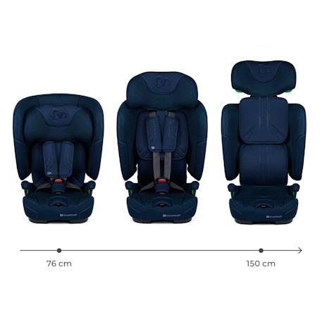 Siège auto Kinderkraft FIX2GO i-Size 76-150 cm isofix capteur saferide + organisateur voiture Bleu marine+Gris+Noir+Vert 2 - vertbaudet enfant 