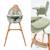 Chaise Haute Kinderkraft FINI 2 2 en 1 avec Plateau Réglable, Harnais 5 Points, Repose-Pieds et Assise en Éco-Cuir Beige+Bleu+Gris+Vert 21 - vertbaudet enfant 