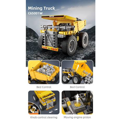 Camion benne 372 pièces Jaune 4 - vertbaudet enfant 