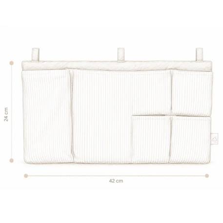 Vide-poches pour lit rayures marron Classic stripes camel 2 - vertbaudet enfant 