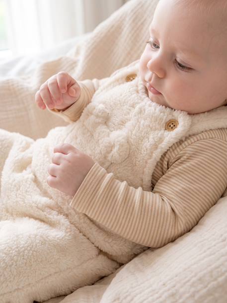 Ensemble salopette et body bébé garçon vanille 10 - vertbaudet enfant 