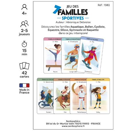 Jeu des 7 familles sportives Blanc 3 - vertbaudet enfant 