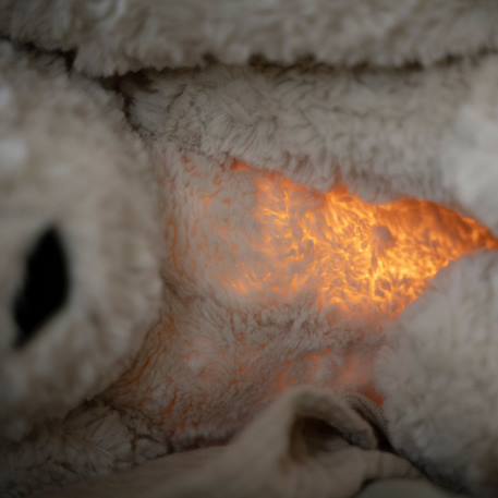 Bibi le lapin avec entraîneur de sommeil warm linen Ecru, noir 5 - vertbaudet enfant 
