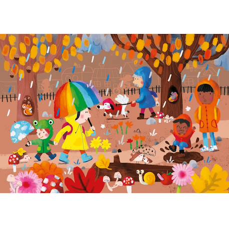 Livre puzzles en bois Bleu+Jaune+Orange 16 - vertbaudet enfant 