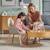 Chaise Haute Kinderkraft FINI 2 2 en 1 avec Plateau Réglable, Harnais 5 Points, Repose-Pieds et Assise en Éco-Cuir Beige+Bleu+Gris+Vert 22 - vertbaudet enfant 
