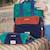 Trousse scolaire en velours high five Bleu marine+Rose 6 - vertbaudet enfant 