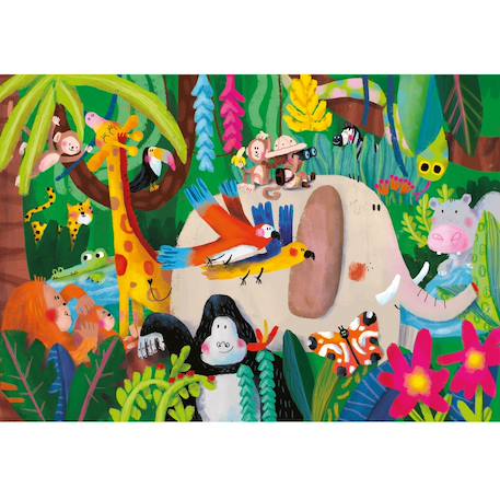 Livre puzzles en bois Bleu+Jaune+Orange 4 - vertbaudet enfant 