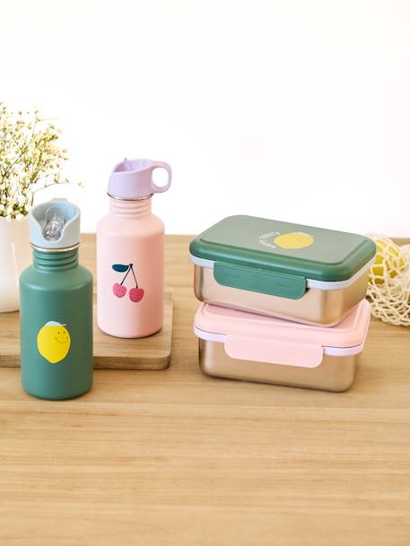 Boîte à goûter LÄSSIG en inox Adventure autobus+Adventure Tipi+Happy Prints bleu nuit+Happy Prints caramel+Happy Prints olive+marine+multicolore+rose+vert 46 - vertbaudet enfant 