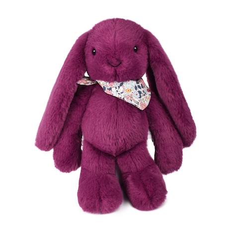 Peluche lapin fleurette 35 cm Blanc+Bleu+Orange+Rose+Vert+Violet 33 - vertbaudet enfant 