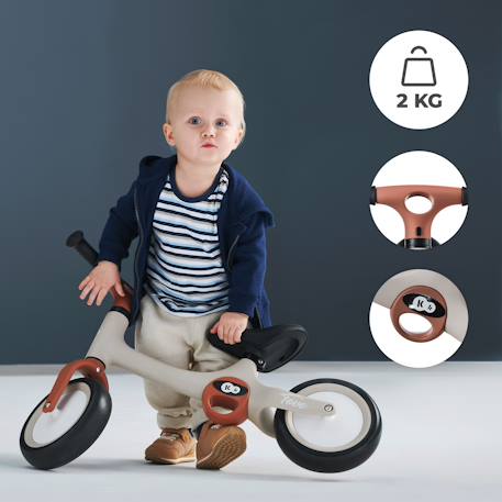 Draisienne TOVE Ultra Légère avec Selle Réglable, Roues EVA Increvables et Poignées de Transport Pratiques Beige+Menthe+Rosa 2 - vertbaudet enfant 